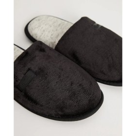 Resim Chirpy Erkek Kışlık Siyah Gri Yumuşak Taban Ev Terliği -Brookyln Konforlu ve Sıcak Tutan 