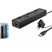 Resim HCS Hadron Hdx7005 Usb Hub 10-Usb 1M Siyah ( Güç Adaptörlü) 