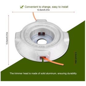 Resim Yaozixa 25.4mm Lüftü Alüminyum Çim Kesme Kafa, Kolay Kurulum, Dayanıklı Malzeme, Çoğu Çim Biçme Makinesine Uyumlu 