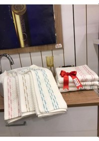 Resim Bronie 6'lı El-yüz Havlusu 50x90 Bej-mint-pudra Karışık 