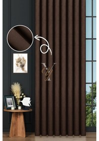 Resim Petek Fon Perde V-1016 Koyu Kestane Çok Renkli 