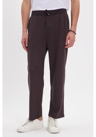 Resim Tudors Erkek Kahverengi Baggy Fit Rahat Kesim Modal Kumaş Soft Doku Beli Bağcıklı Yan Cepli Eşofman Altı-46290 