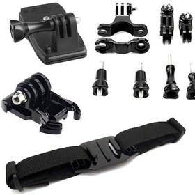 Resim Gplus Aksiyon Kamera Motorcu Delikli Kask 8 Parça Set Gp138clvh02 Çok Renkli 