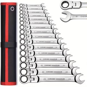 Resim 8 adet / 9 adet / 10 adet / 12 adet / 14 adet / 16 adet Donanım Araçları DIY Tırmık Hızlı 180 ° Sallanan Aktivite Seti Çok Fonksiyonlu Anahtar Endüstriyel İş Tasarrufu Metrik Otomatik Tamir Ekipmanı Bakım El Aletleri Seti 