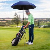 Resim 360° Dönen Taşınabilir Golf Şemsiyesi - Güneş Koruması, Isıya Dayanıklı Açık Hava Şemsiyesi Kamp, Plaj, Golf Arabaları, Tekerlekli Sandalyeler ve Bahçe Oturma, Golf Şemsiyesi, Klasik Şemsiye Tasarımı, Dayanıklı Kanvas Malzemesi 