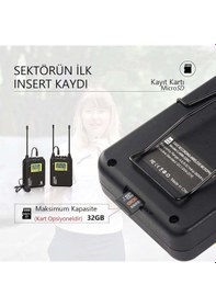 Resim Lensgo Lwm 328C Kablosuz Tekli Yaka Mikrofonu Seti 