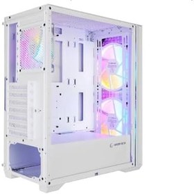 Resim Rampage Gyra V1 Whıte Mesh 1*12CM+2*16CM Rainbow Fan Temperli Camlı + Type-C Atx Mid-T Gaming Oyuncu 