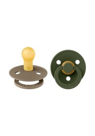 Resim Bibs Kauçuk Emzik I Hunter Green & Dark Oak I 0-6 Ay Çok Renkli 