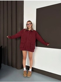 Resim Astarlı Yaka Detaylı Artos Ceket Bordo St2651019 Bordo 