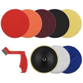 Resim Createtech Yün Yapışkanlı Yapışkan Temizleme Springsun Ped Parçalı Kendinden İnç Güzellik Fırçası Disk Cilalama Araba 9 7 + Rv 