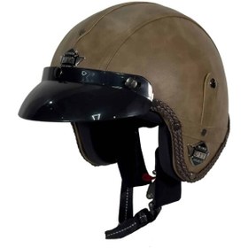 Resim TEX 701 JYT Kahverengi Deri Kask 
