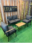 Resim UFUK HOME 2 1 1 Sehpalı Berjer,salon Oturma Odası Takımı,metal Oturma Grubu Kanepe Metal Berjer 