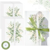 Resim 50 adet, Düğün Davetiyeleri Kartları, 12.7 × 17.78 cm Düğün Davetiyeleri İçin Önceden Katlanmış Parşömen Kağıt Parşömen Zarflar Düğün Bebek Duş Doğum Günü Davetiyesi Kağıdı Ile 1 Rulo Kurdele, Kartlar, Sıradışı Öğeler, Hediye Kartları, Garip Şeyler 