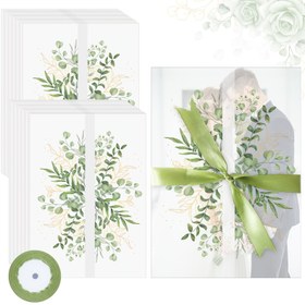 Resim 50 adet, Düğün Davetiyeleri Kartları, 12.7 × 17.78 cm Düğün Davetiyeleri İçin Önceden Katlanmış Parşömen Kağıt Parşömen Zarflar Düğün Bebek Duş Doğum Günü Davetiyesi Kağıdı Ile 1 Rulo Kurdele, Kartlar, Sıradışı Öğeler, Hediye Kartları, Garip Şeyler 