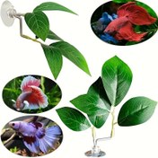 Resim 1 adet Betta Yaprak Yastığı, Yapay Akvaryum Bitki Dekoru, Siyam Betta Dinlenme Hamağı, Nilüfer Üreme Yumurtlama Yaprağı, Akvaryum Gizlenme Oyun Dekoru, PVC Malzeme, Balıklar için 