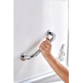 Resim Yaşlı, Bedensel Engelli Tutunma Barı, Hasta Tutunma Barı, Küvet Tutamağı, Krom Kaplama (40CM) 