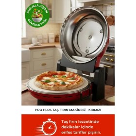 Resim Dr.maya® | Mutfak Şefim Seti Ürün Grubu - 6 Parça | Pro Plus Taş Fırın (Kırmızı) + Mutfak Gereçleri 