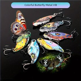 Resim LUYAYUER Renkli Kelebek Metal VIB Yem, Uzun Atış Sapan, Sığınan, Yapay Yem için 8g / 14g Çinko Alaşımlı Sert Yem 