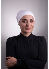 Resim Halven Krem Arkadan Bağlamalı Iç Bone Viskon Kumaş Kaymaz Silikonlu 3002 Krem 