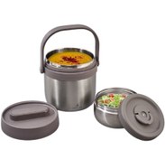 Resim Aryıldız Bento Lunch Box Yemek Termosu Yuvarlak Steel 1400 Ml Ar262283 Bej 