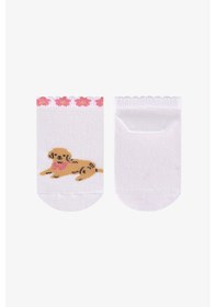 Resim Penti Kız Çocuk Flower Puppy 2 'lü Patik Çorap 
