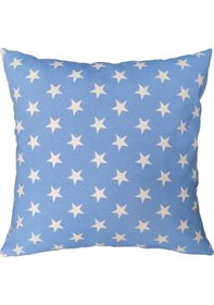 Resim Yıldız Desenli Mavi Yastık Kılıfı 43X43 Cm 
