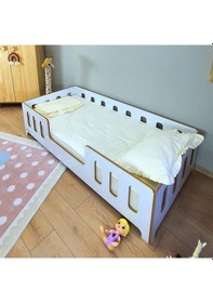 Resim Markaawm Markaawm Montessori Çocuk Yatak Mdf Bebek Karyola Akçaağaç 
