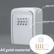 Resim FBENDRIX Duvara Monte Anahtar Kutusu - Hava Koşullarına Dayanıklı Alüminyum Alaşımlı Kilit Kutusu, Kombinasyon Kilitli, Paslanmaz ve Çekiç Geçirmez Tasarım, Garaj, Alan, Ev, Ofis veya Depo için Mükemmel - Kolay Kurulum, Güvenli Anahtar Saklama | Şık Görünüm | Dayanıklı Yapı 