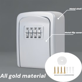 Resim FBENDRIX Duvara Monte Anahtar Kutusu - Hava Koşullarına Dayanıklı Alüminyum Alaşımlı Kilit Kutusu, Kombinasyon Kilitli, Paslanmaz ve Çekiç Geçirmez Tasarım, Garaj, Alan, Ev, Ofis veya Depo için Mükemmel - Kolay Kurulum, Güvenli Anahtar Saklama | Şık Görünüm | Dayanıklı Yapı 