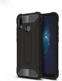 Resim Case 4U Huawei P20 Lite Kılıf Military Armor Çift Katmanlı Crash Silikon Kılıf Siyah 