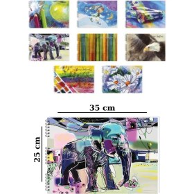 Resim Glanart 25X35 cm 60 Yaprak Resim Defteri Spiralli 1 Adet 