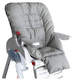Resim Holmer Leke Tutmaz Organik Max-T Gri Mama Sandalyesi Minderi Ve Kılıfı 