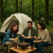 Resim Aile Kamp Çadırı | Otomatik Açılır, 2-4 Kişilik Kapasite | Nefes Alabilen Çift Katmanlı Cam İpliği ve Oxford Bez | Fermuarlı Giriş ve Yağmur Kapakları ile Kolay Depolama | Açık Hava Aile Gezileri, Kamp Ten için İdeal 