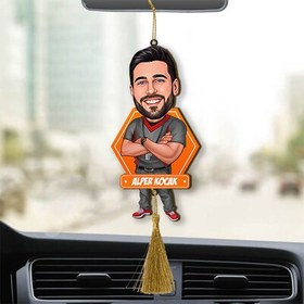 Resim Kişiye Özel Hakem Karikatürlü Araba Süsü 