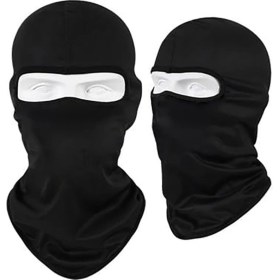 Resim Düz Model Desensiz Siyah Motorcu Termal Balaklava Kar Maskesi 
