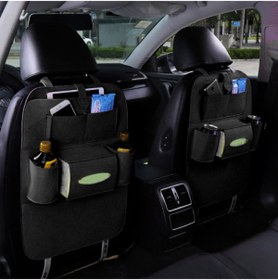 Resim ZEYZEN 2 Adet Koltuk Arkası Eşya Düzenleyici Keçe Bod Toplayıcı Organizer Cd Çantası 