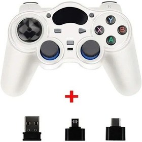 Resim Beyaz Tutucu Olmadan-2.4g Usb Kablosuz Android Oyun Denetleyicisi Joystick Joypad Otg D İle Ps3/akıllı Joystick & Gamepad 45445418 