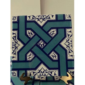 Resim Armada Çini 20x20 Cm Ac 6 Selçuklu Turkuaz Zincir Geçme Çini Karo 