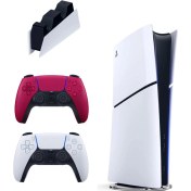 Resim Playstation 5 Slim Digital 825 GB + Şarj İstasyonu + 2. Kırmızı Dualsense (İthalatçı Garantili) 