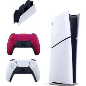 Resim Playstation 5 Slim Digital 825 GB + Şarj İstasyonu + 2. Kırmızı Dualsense (İthalatçı Garantili) 
