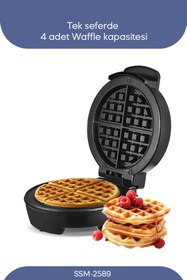 Resim Sinbo Ssm-2589 Belçika Waffle Makinesi, Yapışmaz Kaplama 1000 Watt 
