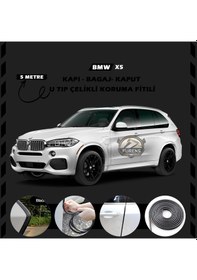 Resim Bmw X5 Oto Araç Kapı Koruma Fitili 5 Metre Parlak Siyah Renk 