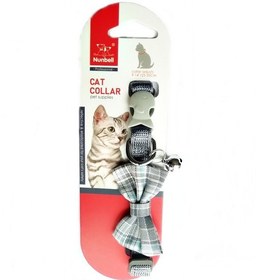 Resim Nunbell Çıngıraklı Fiyonk Papyon Kedi Boyun Tasması 23-35 Cm Gri 