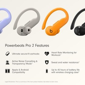 Resim Beats Powerbeats Pro 2 Kablosuz Bluetooth Kulaklık - Gürültü Önleme, Kalp Atış Hızı Monitörü, IPX4, 45 Saate Kadar Pil Ömrü ve Kablosuz Şarj Kutusu, Apple ve Android ile uyumlu - Elektrik 