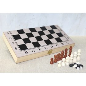 Resim Ahşap Kutulu Satranç Tavla Seti Model 2 