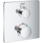 Resim Grohe Grohtherm Termostatik Banyo Duş Bataryası 2 çıkışlı divertörlü- 24079000 