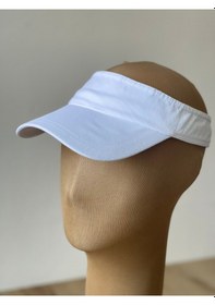 Resim Aida Jewelss Pamuk Sporcu Koşu Tenis Vizör Şapka Arka Kısmı Ayarlanabilir Unisex Vizör Şapka Haki. 