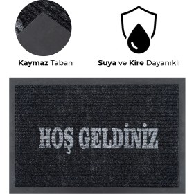Resim Karmat Nem Alıcı, Toz Alıcı Paspas, Baskılı Hoş Geldiniz Yazılı Paspas, Kaymaz Taban Iç ve Dış Mekan Paspas 