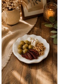Resim Dalgalı Kenar Yuvarlak Tepsi 