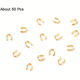 Resim Hakiki 50 Bakır Tel Koruyucu U-Şekilli Tokalar DIY Takı Yapımı Takı DIY Yapımı İçin Uygun 